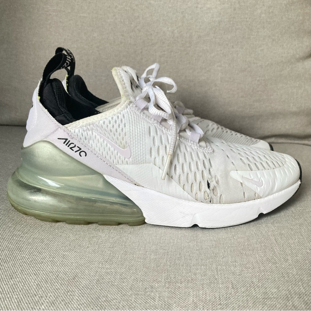 👟 Nike Air Max 270 White Women’s 8 (6.5Y) Mesh Running Sneakers